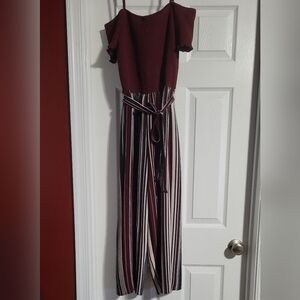 Cold shoulder jumpsuit